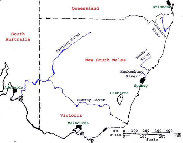Map Of Victorian Rivers. Major rivers of South Eastern